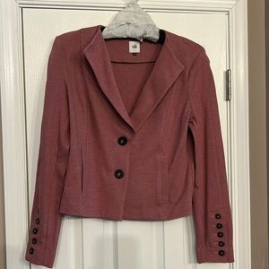 Mauve CAbi cropped blazer.